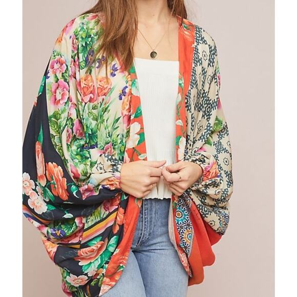Anthropologie Dylan Open front Batwing boho Kimono One size - Picture 1 of 7